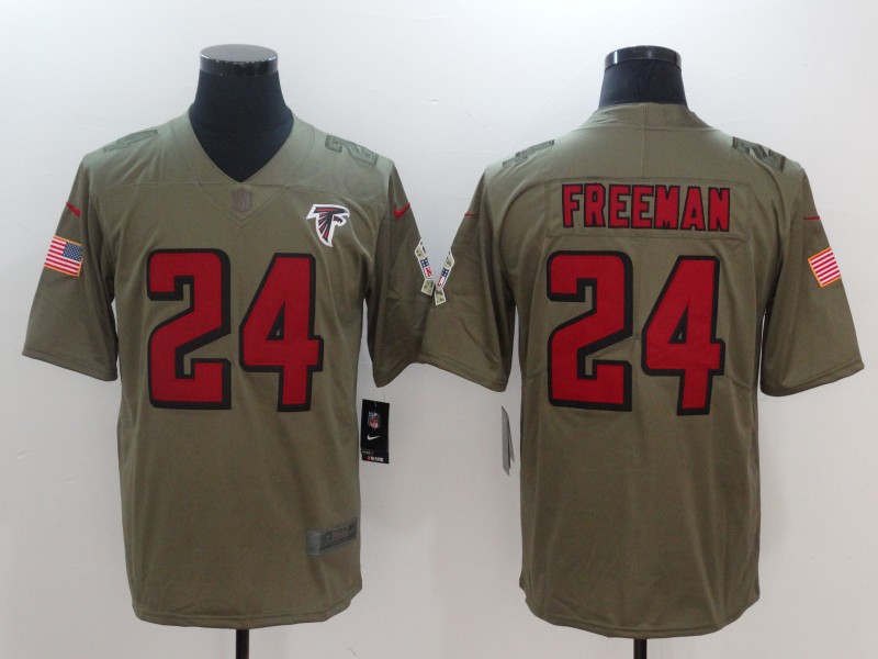 Men Atlanta Falcons #24 Freeman Nike Olive Salute To Service Limited NFL Jerseys->chicago bears->NFL Jersey